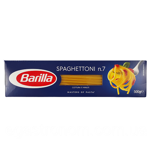 Спагетті спагетоні №7 Барілла Barilla spaghettoni 500g 24шт/ящ (Код: 00-00003549)