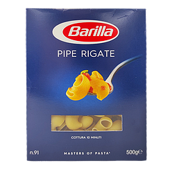 Макарони піпе рігате №91 Барілла Barilla Pipe rigate 500g 12шт/ящ (Код: 00-00003584)