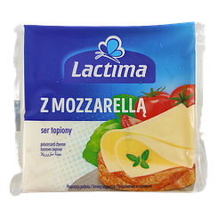 Сир тостовий моцарелла Лактіма Lactima 130g 10шт/ящ (Код: 00-00003472)