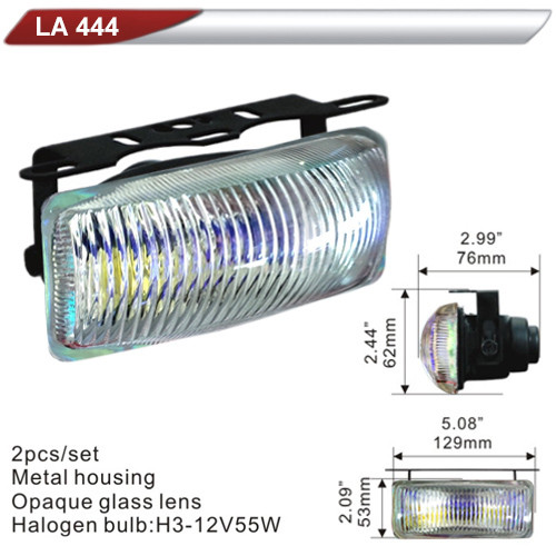 Автомобільні протитуманні фари DLAA LA 444 RY, Цоколь H3, 12В, 55W, 129х53 мм, комплект 2шт