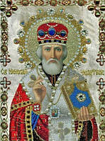 Алмазная вышивка, Икона, Святой Николай Чудотворец, 30х40 см, полная выкладка НА ПОДРАМНИКЕ 29х39 см