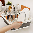 Піддон для посуду та кухонних приладів multi-functional folding Bowl tray | Кухонні сушарка для посуду, фото 4