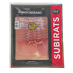 Хамон Субіратс нарізка Subirats 250g 12шт/ящ (Код: 00-00001474)
