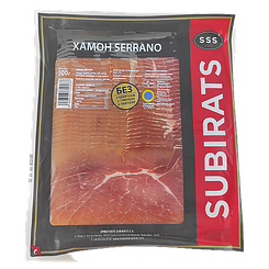 Хамон Субіратс нарізка Subirats 500g 7шт/ящ (Код: 00-00001476)