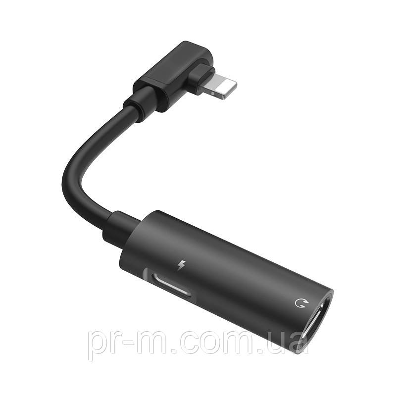 Перехідник HOCO LS18 з кабелем Lightning to Lightning 1+2