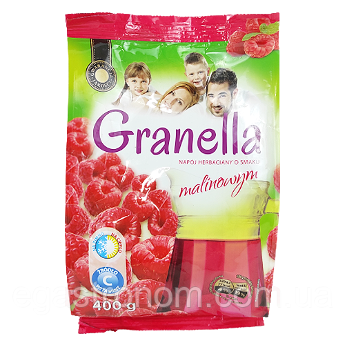Чай розчинний малина Гранелла Granella 400g 24шт/ящ (Код: 00-00004187)
