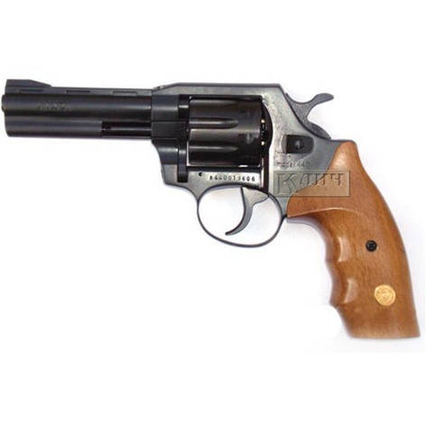 Револьвер під патрон Флобера Alfa 441, чорний, дерев'яна ручка, фото 2