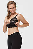 Бюстгальтер з мереживом для вагітних і годування 2131 1503 чорний, фото 2