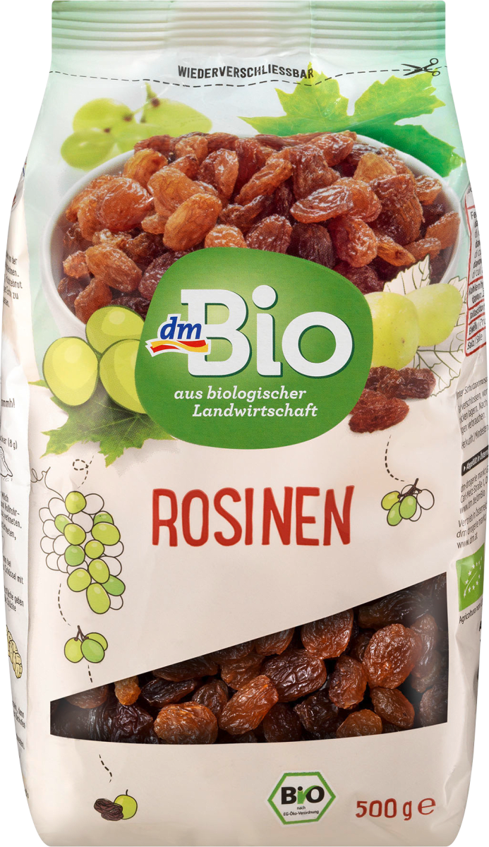 Органічний родзинки dmBio Rosinen, 500 г