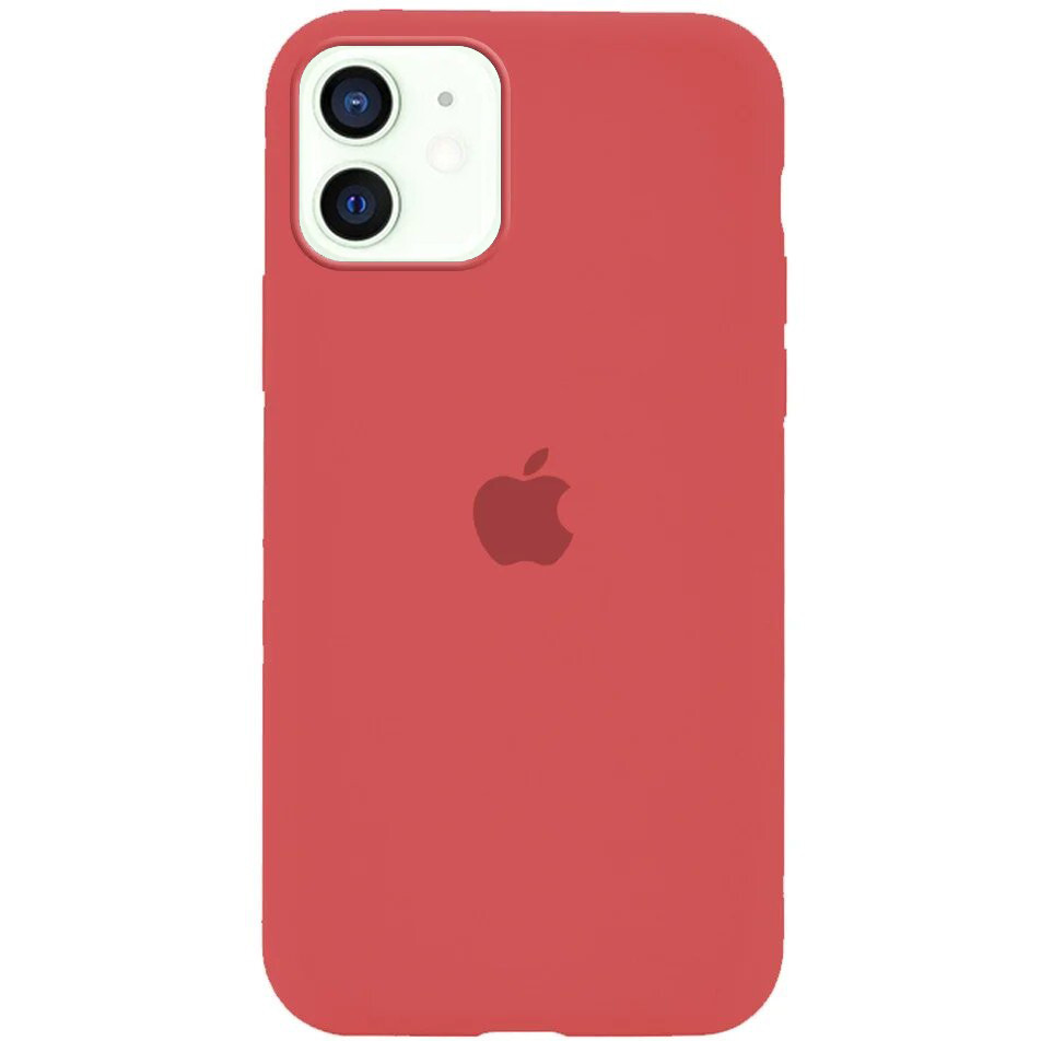 Чохол Silicone case для IPhone 12 Camelia світло-червоний