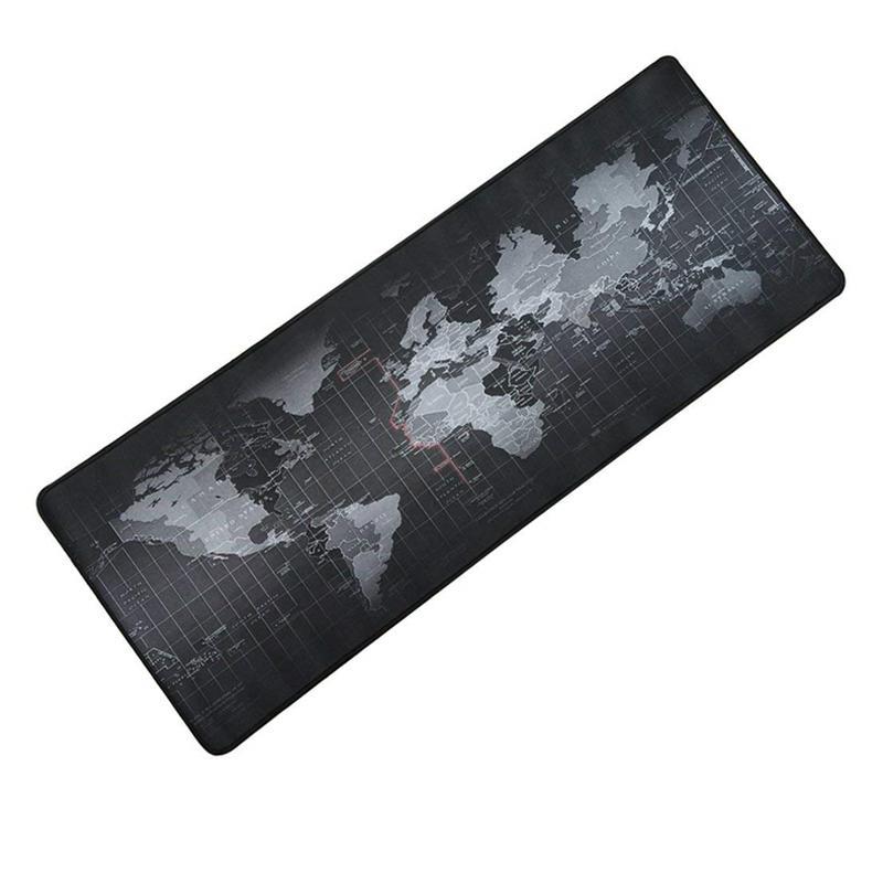 Килимок для миші великий Black map Карта світу mousepad 70*30 см Геймерський килимок для миші