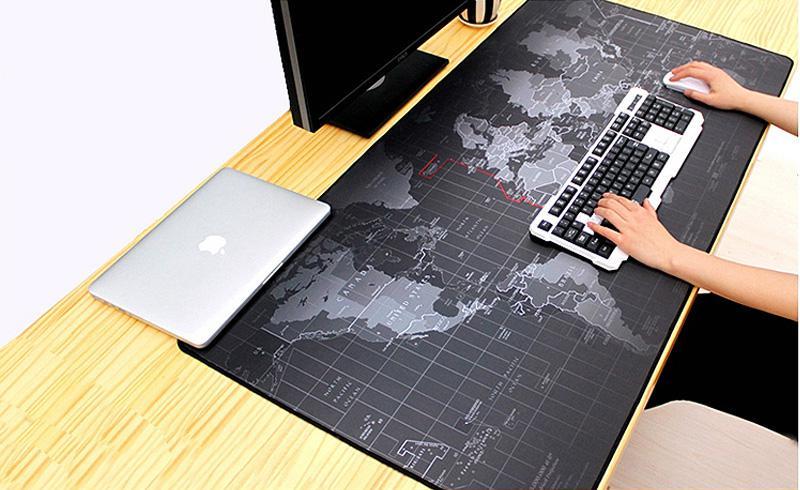 Килимок для миші великий Black map Карта світу mousepad 90*40 см Геймерський килимок для миші