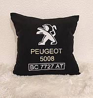 Подарункова подушка Автомобільна з вишивкою номерного знака