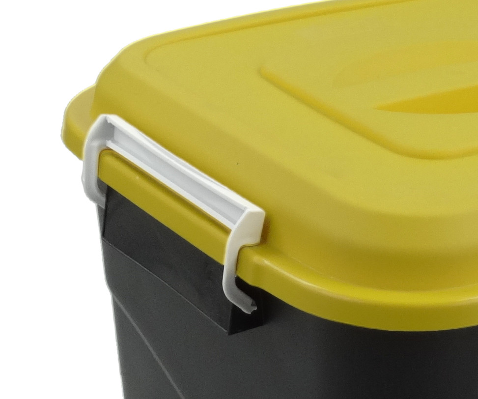 Набор мусорных баков Eco Tayg 3*50л (Испания) 41*40 h51см, с желтой-синей-зеленой крышкой и ручками - фото 7 - id-p1225523715