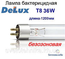 Люмінесцентна лампа бактерицидна безозонова Delux Т8 36W G13