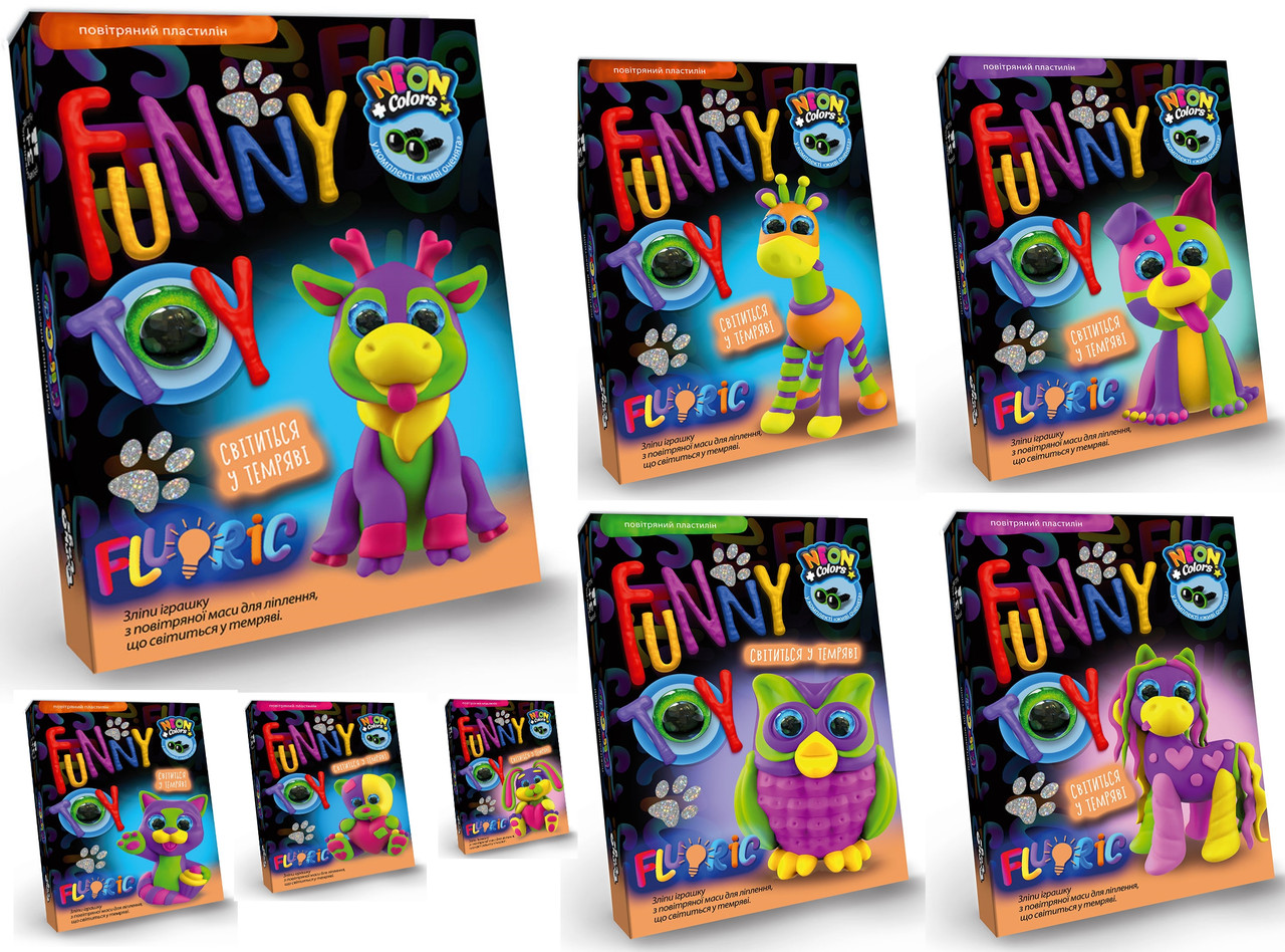 Пластилін "Air Clay" Fluoric (модель, 7 кольори)