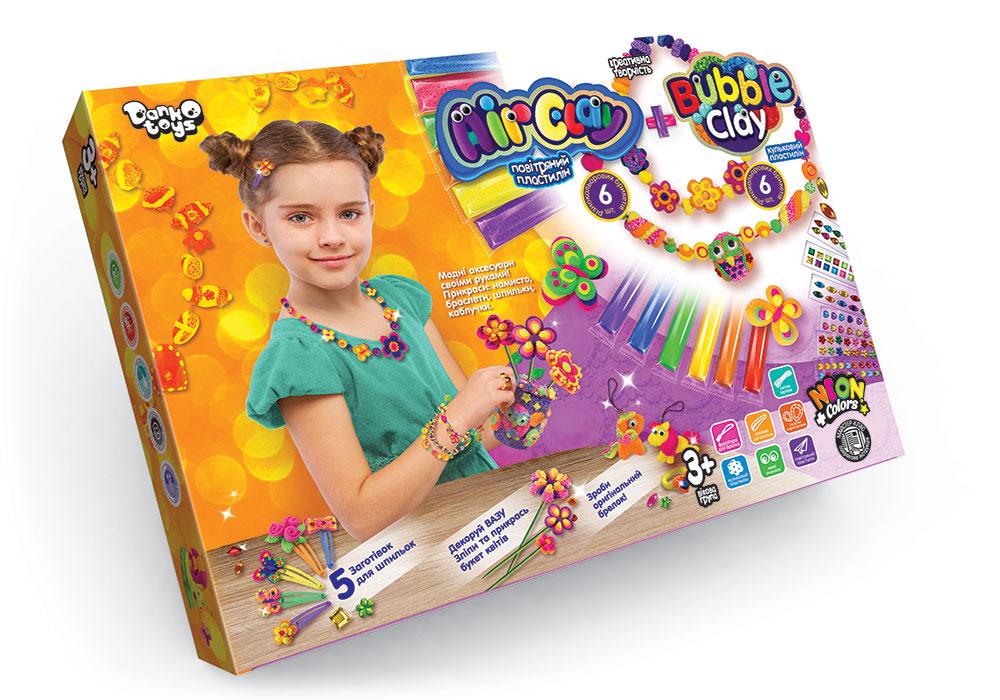 Набір для творчості з пластиліну "AIR CLAY+BUBBLE CLAY" 1 укр. у кор. 28*20*4см (10шт)