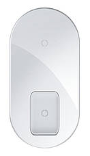Безпровідний зарядний пристрій (зарядка) для телефону Baseus Simple 2в1 Pro Edition Білий (WXJK-C02), фото 3
