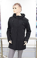 Удлиненная женская куртка/ветровка Remain черного цвета (размер XL)