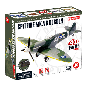 Об'ємний пазл Літак Spitfire MK.VB Debden в масштабі 1/72. 4D Master 26903, фото 2