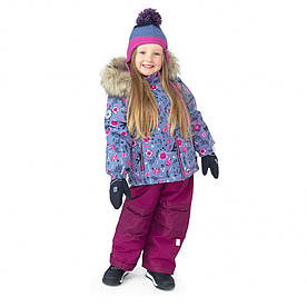 Зимовий термокостюм NANO 1-7 років для дівчинки (куртка і штани 80-122 см) ТМ Nanö F20M290 FadedDenim_Purple 3 (96-106 см)
