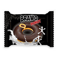 Пончик ANI «BRAWO DONUT з какао-начинкою в какао-молочній глазурі 24 шт.