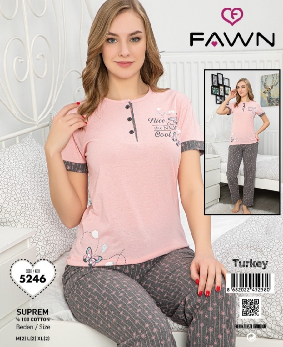 Піжама з довгими штанами,Fawn 5246