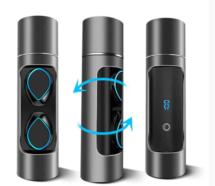 Бездротові сенсорні навушники гарнітура в кейсі з Power Bank з мікрофоном K08 Bluetooth