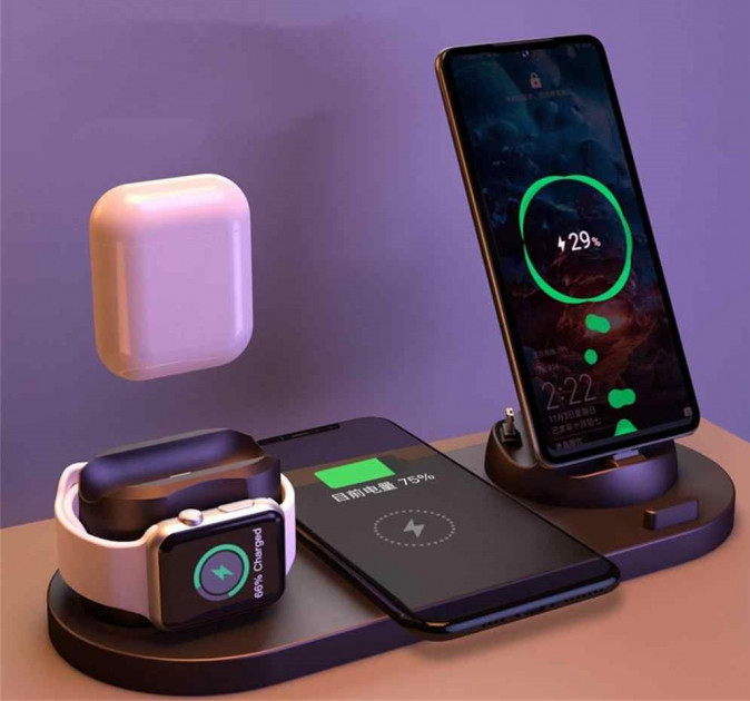 Бездротова док станція FAST CHARGER D6 Pro 6в1