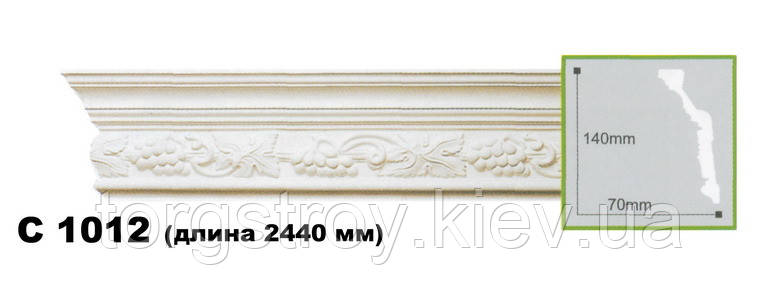 Карниз стельовий гнучкий C1012Flexi, довжина 2,00м, Gaudi Decor