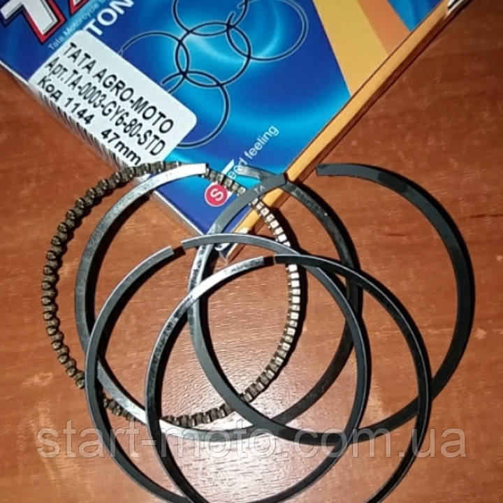 139QMB Скутер 4Т 80cc 47mm стандарт Кільця Поршневі к-кт 5шт (фірма TATA) Оригінал Тайвань