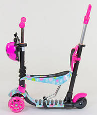 Дитячий самокат - трансформер 5в1 з підсвічуванням Best Scooter "Божа корівка", фото 2