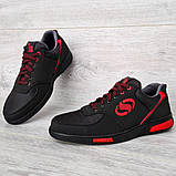 Кросівки чоловічі чорні з червоним (Сгк-32чр), фото 5