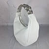 Сумка жіноча "Віола" натуральна шкіра, білий флотар, фото 4