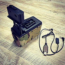 Електро-бункерний магазин M249 на 1500 кульок - MULTICAM [BattleAxe] (для страйкболу), фото 4