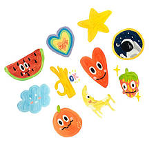 Набір вінілових наклейок стикерів Дитячі Літні Стікербомбінг на автотелефон ноутбук стіну 30 шт., фото 3