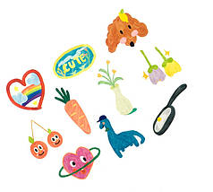 Набір вінілових наклейок стикерів Дитячі Літні Стікербомбінг на автотелефон ноутбук стіну 30 шт., фото 4