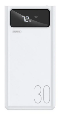 Повербанк REMAX Hunyo Series with Display 30000mAh RPP-112 |4USB/1Type-C/Lightning, 2.1A| Білий