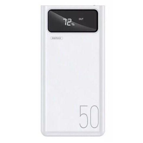 Повербанк REMAX Hunyo Series with Display 50000mAh RPP-162 |4USB/1Type-C/Lightning, 2.1A| Білий