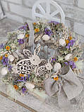 Вінок великодній, натуральні матеріали. Д 35 см, фото 7