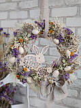 Вінок великодній, натуральні матеріали. Д 35 см, фото 10