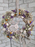 Вінок великодній, натуральні матеріали. Д 35 см, фото 5