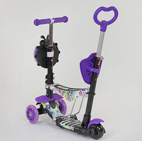 Дитячий самокат-трансформер 5в1 з підсвіткою Best Scooter "Сонечко", фото 4