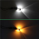 Жовто-біла T25 3157 3757 P27/7W двоколірна автолампа без цокольна (лампа для американців), фото 3