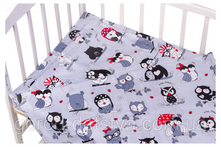 Комплект постільної білизни Qvatro Gold в дитяче ліжечко 120*60 см наволочка підодіяльник простирадло, фото 1