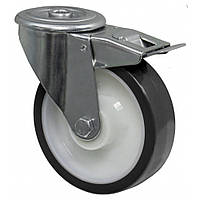 Колесо 7306-N-125-R, Ø 125 мм, 73 Norma, поворотное колесо с тормозом, колесо с роликовым подшипником