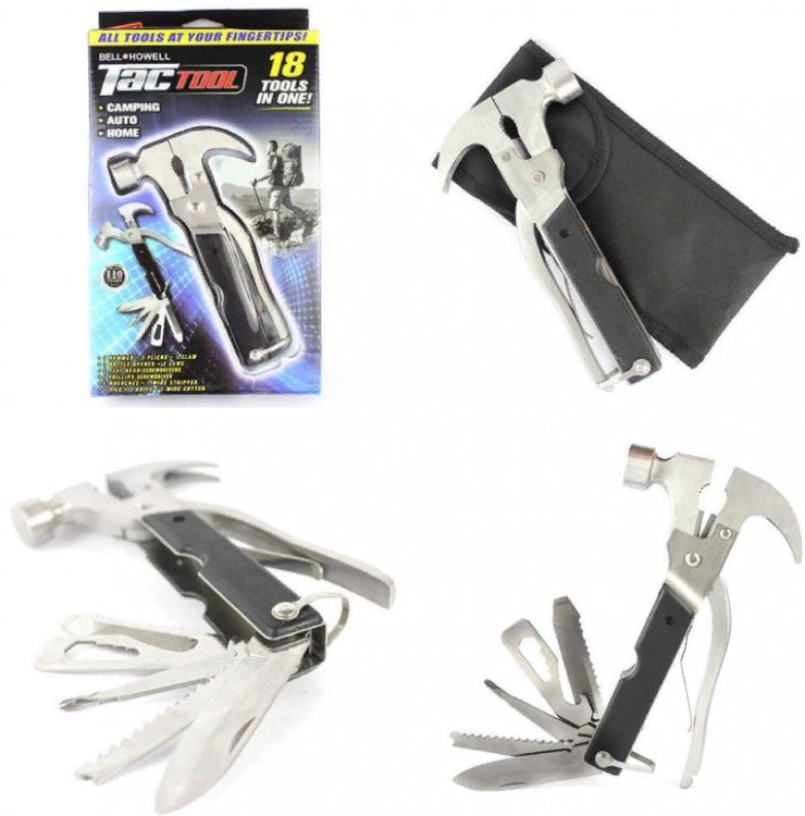 Багатофункціональний молоток-цвяшник Bellhowell Tac Tool 18 in 1