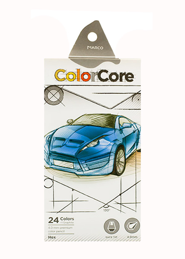 Олівці кольорові Marco Color Core 24 кольори +1 графітовий 3100-24