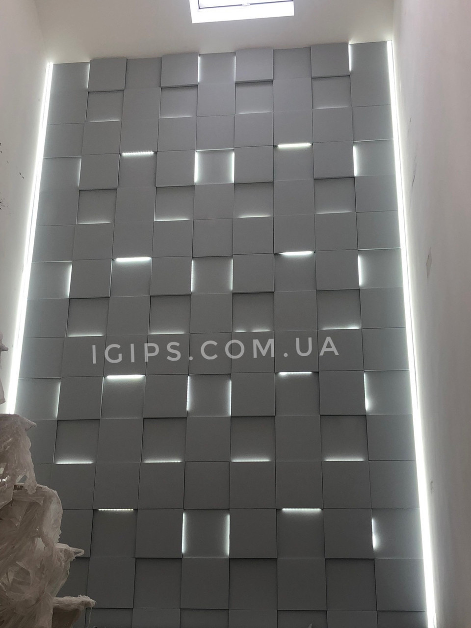 3Д панели с подсветкой "LED квадраты" для cтен 25x25 см: продажа, цена ...