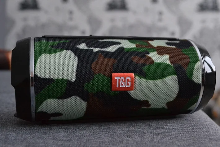 Портативна бездротова Bluetooth колонка павербанк з MicroSD-картою пам'яті AUX USB FM-radio JBL Portable TG116C Хаки